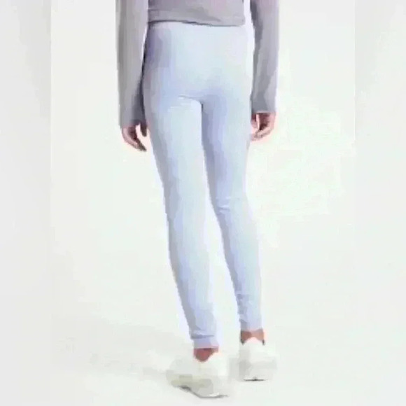 ATHLETA GIRL HIGH RISE RIBBED CHIT CHAT TIGHT Serendipity Blue size 12 - Picture 7 of 9